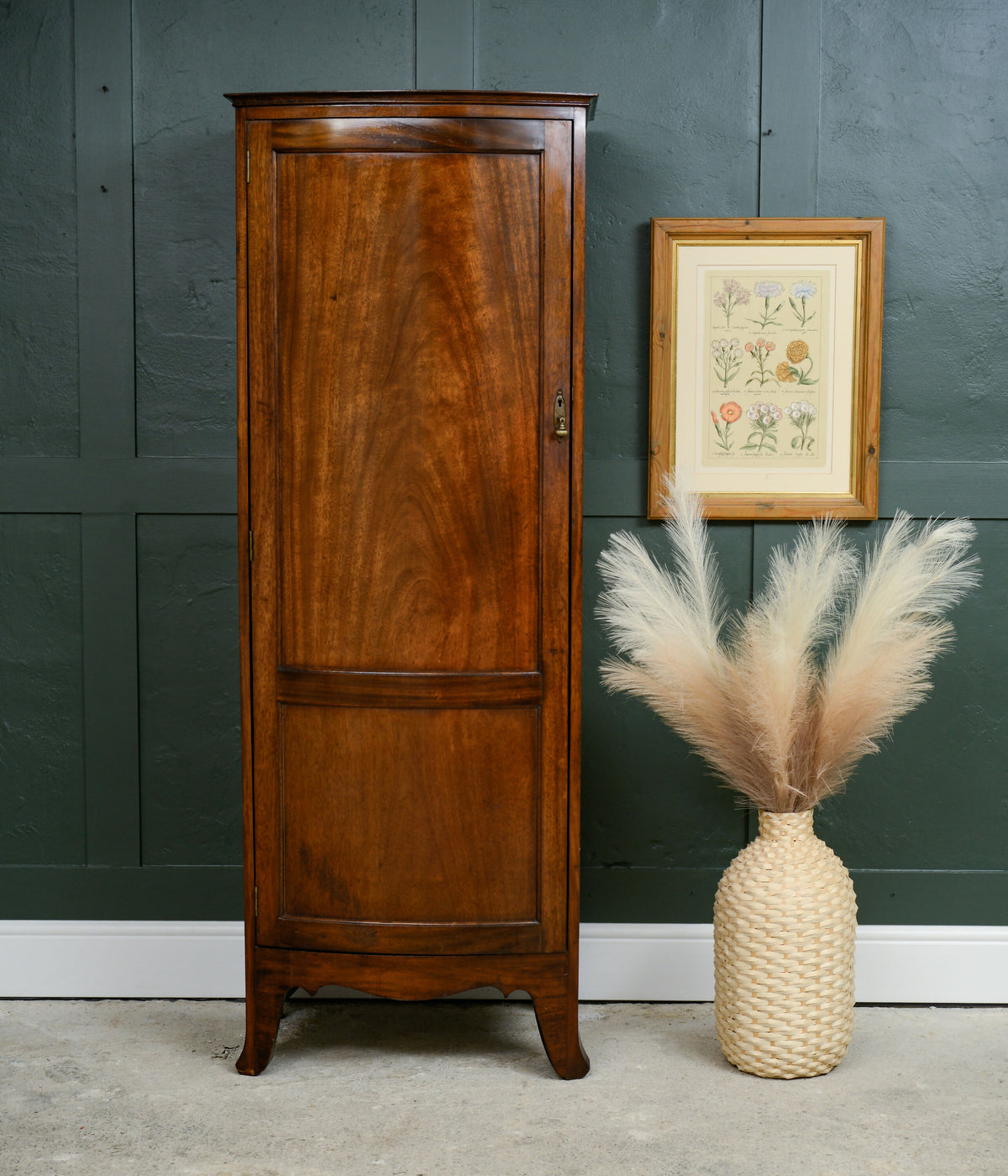 Georgian Mahogany Hall Robe / Single Wardrobe / Coat Storage