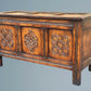 Carved Oak Blanket Box / Trunk G,T. Rackstraw of Worcester