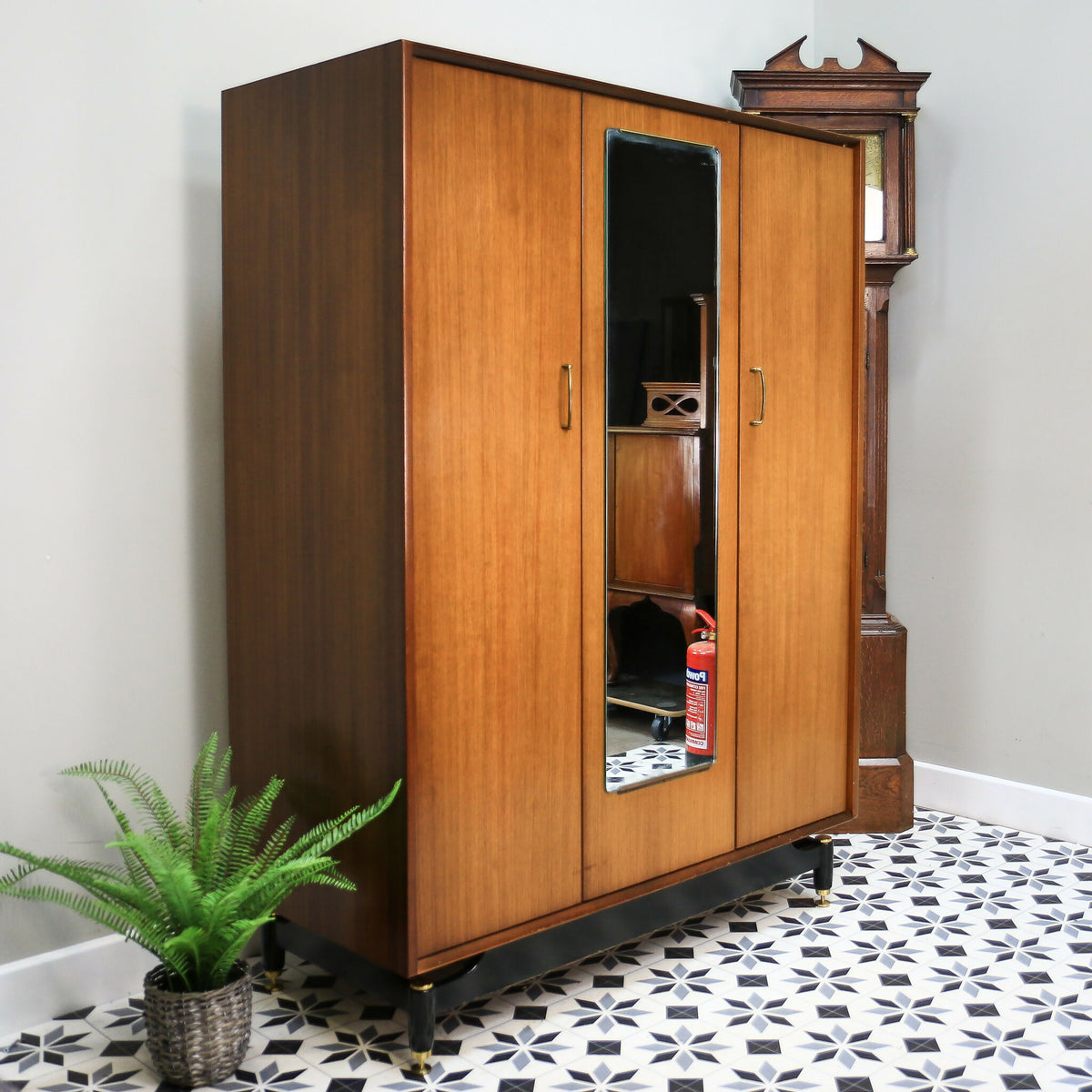 G Plan Double Wardrobe with Triple Doors. Tola and Black Librenza