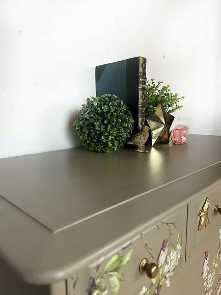 Neutral Blossom flight Stag Chest of Drawers