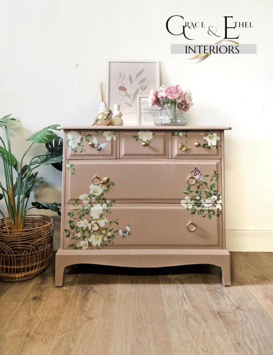 Stag pink chest of drawers