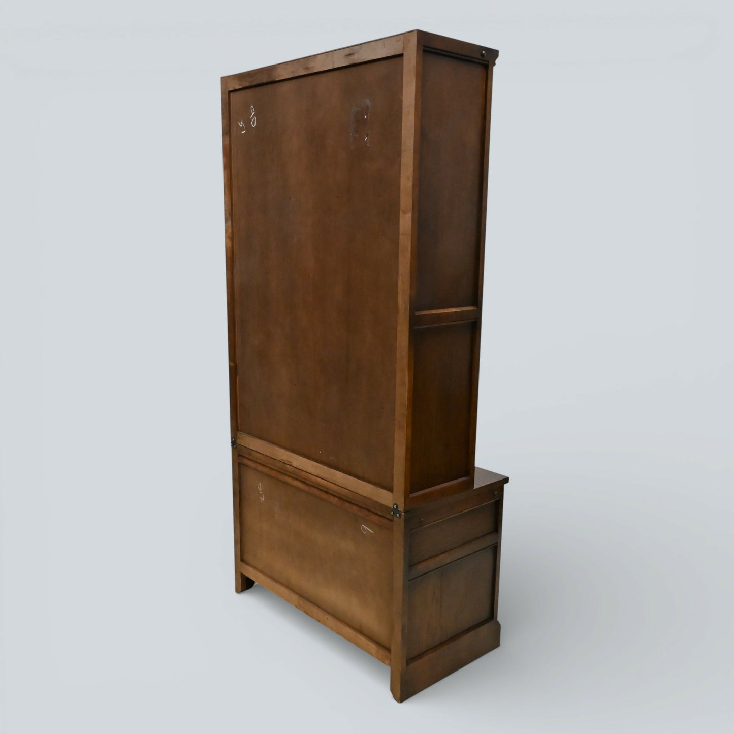 Old Charm Wall Unit Bookcase Display Cupboard Drawers Tudor Brown FREE Delivery
