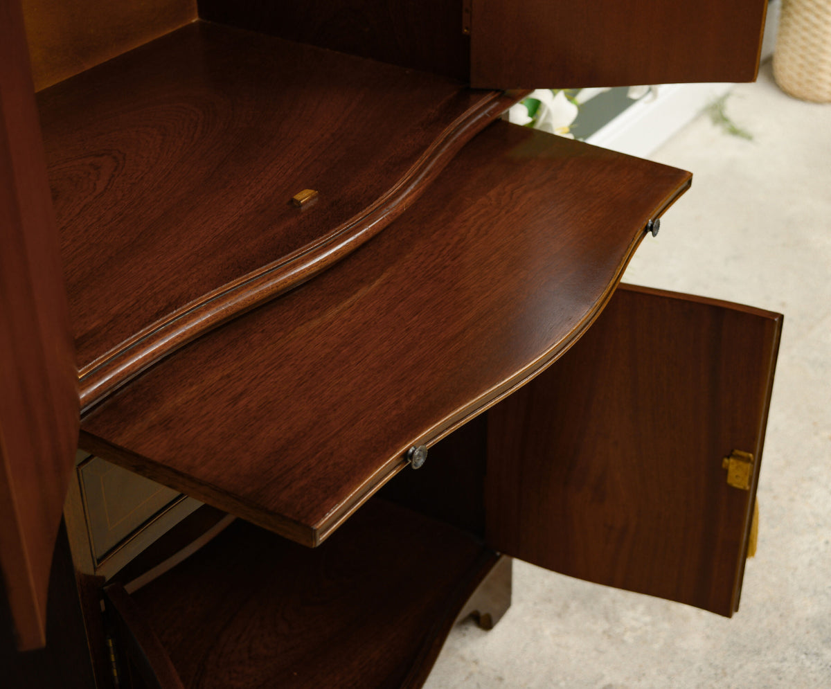 Regency Georgian Style Drinks Cocktail Cabinet - Chest on Chest - Mahogany