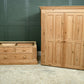 Victorian Style Pine Double Wardrobe with Drawers - Modern