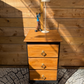 Little Black & Tan - Small single 3 drawer cabinet