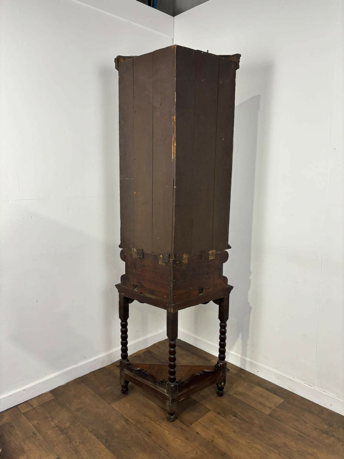 Antique Heavily Carved Oak Corner Cabinet