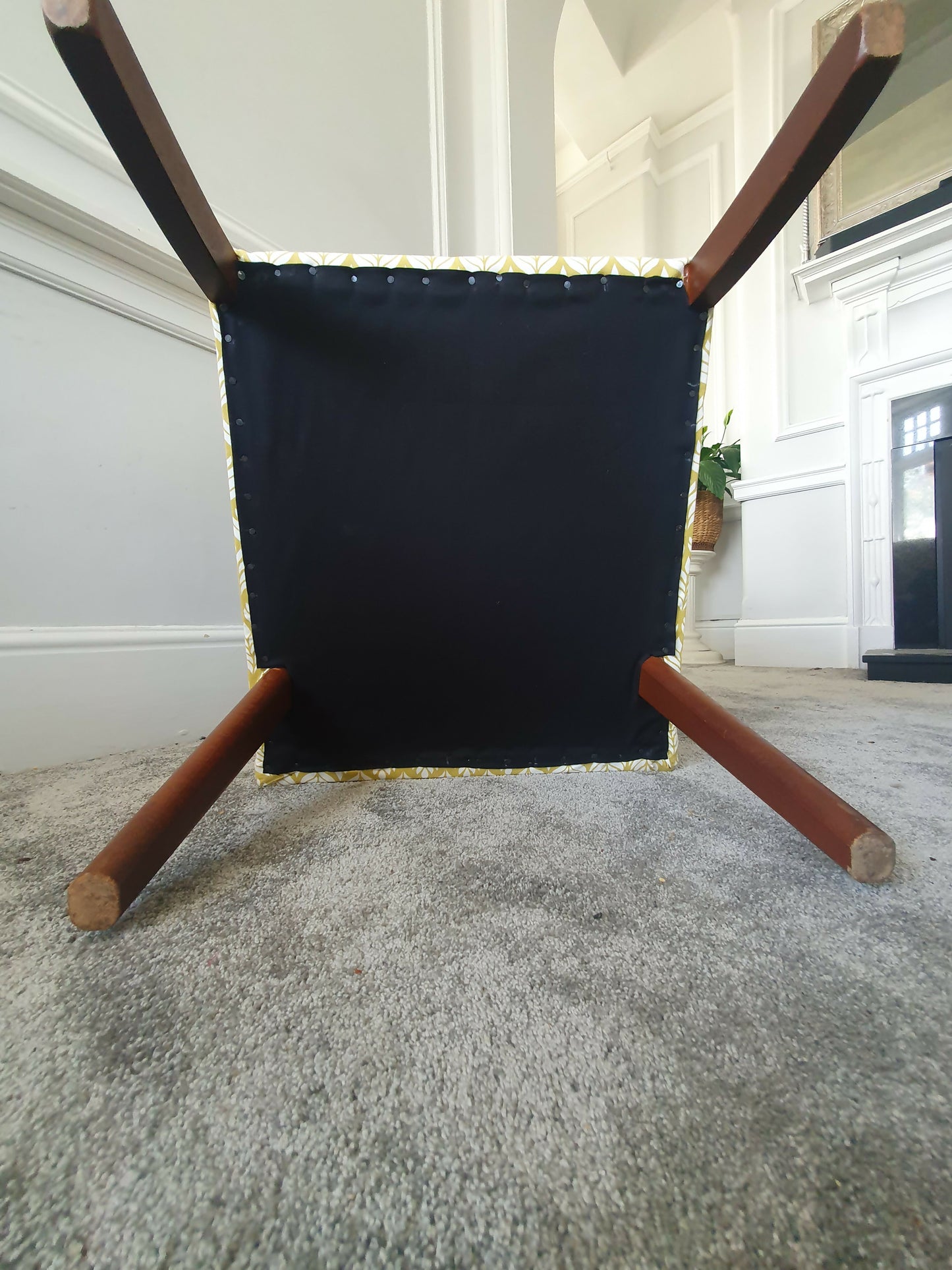 Slipper Chair. Accent Chair, Mid-century, Animal Print Velvet. Restored Rebuilt, Reupholstered. Fantastic Condition. Circa 1950sd