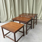 Vintage Mid Century Teak Nest Of Side Tables Scandi Danish Style Retro R981