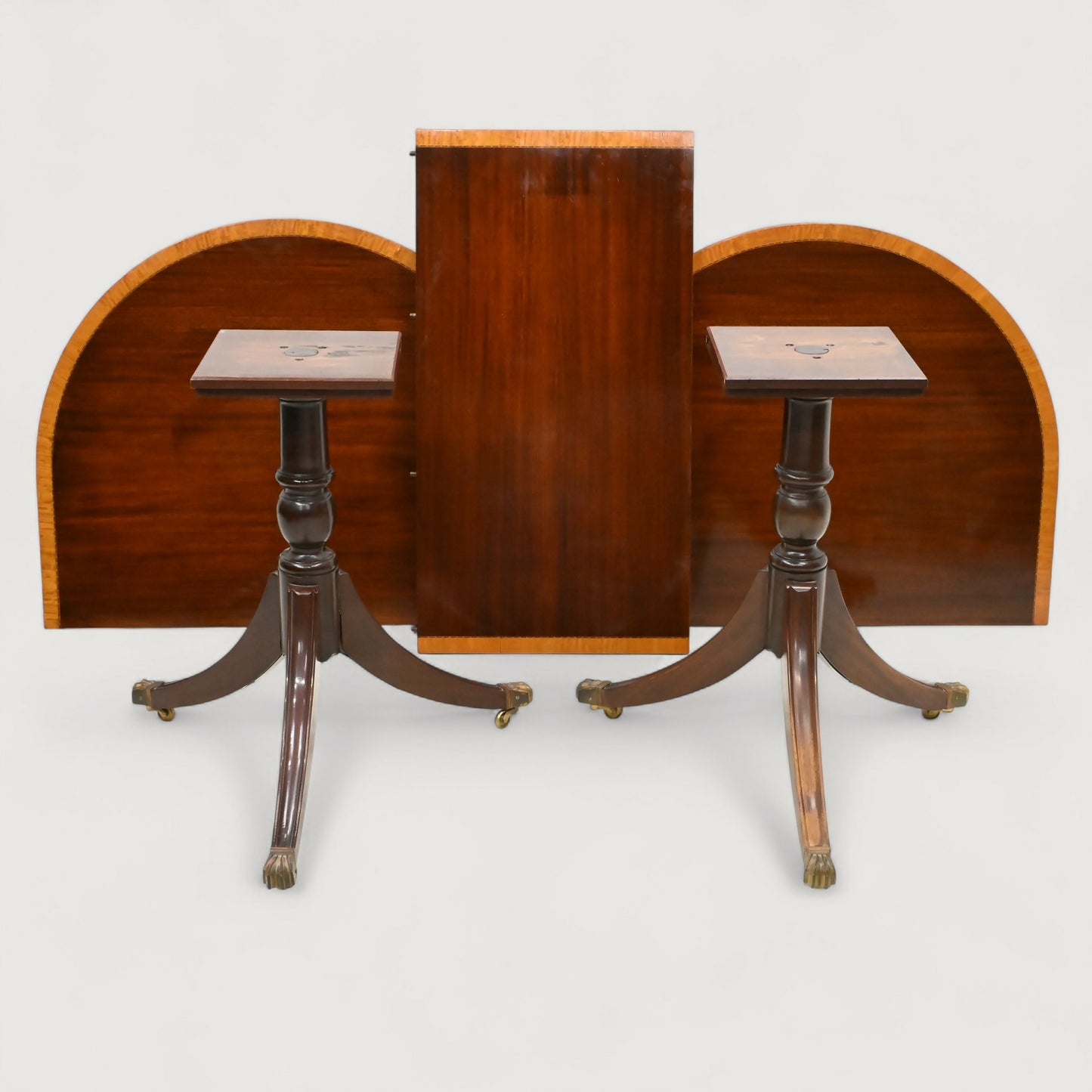 Regency Style Dining Table Mahogany D End Twin Pedestal Seats 8 FREE UK Delivery. SBR10853/2108E