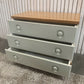 Retro Stag Nocturne Chest of 3 Drawers white and oak.