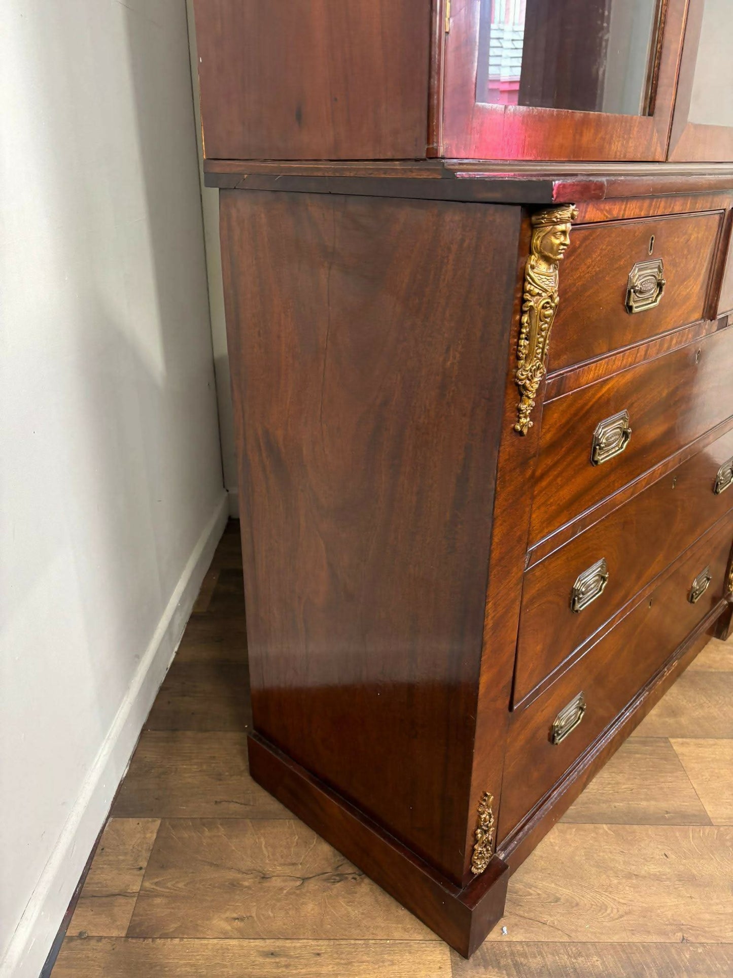 19th century Mahogany Glazed Bookcase