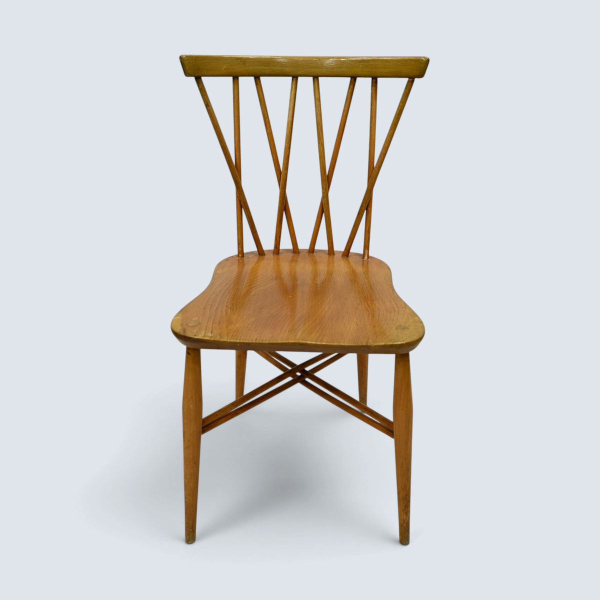 4 Ercol Lattice Back Dining Chairs 'Candlestick' Design Light FREE UK Delivery*