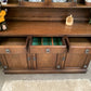 Vintage Old Charm style Oak Large Welsh Dresser Carved Display Cabinet Hutch