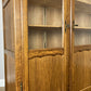 Bookcase Vintage French Louis XIV Oak Glazed Display Cabinet Sideboard LOT 6524
