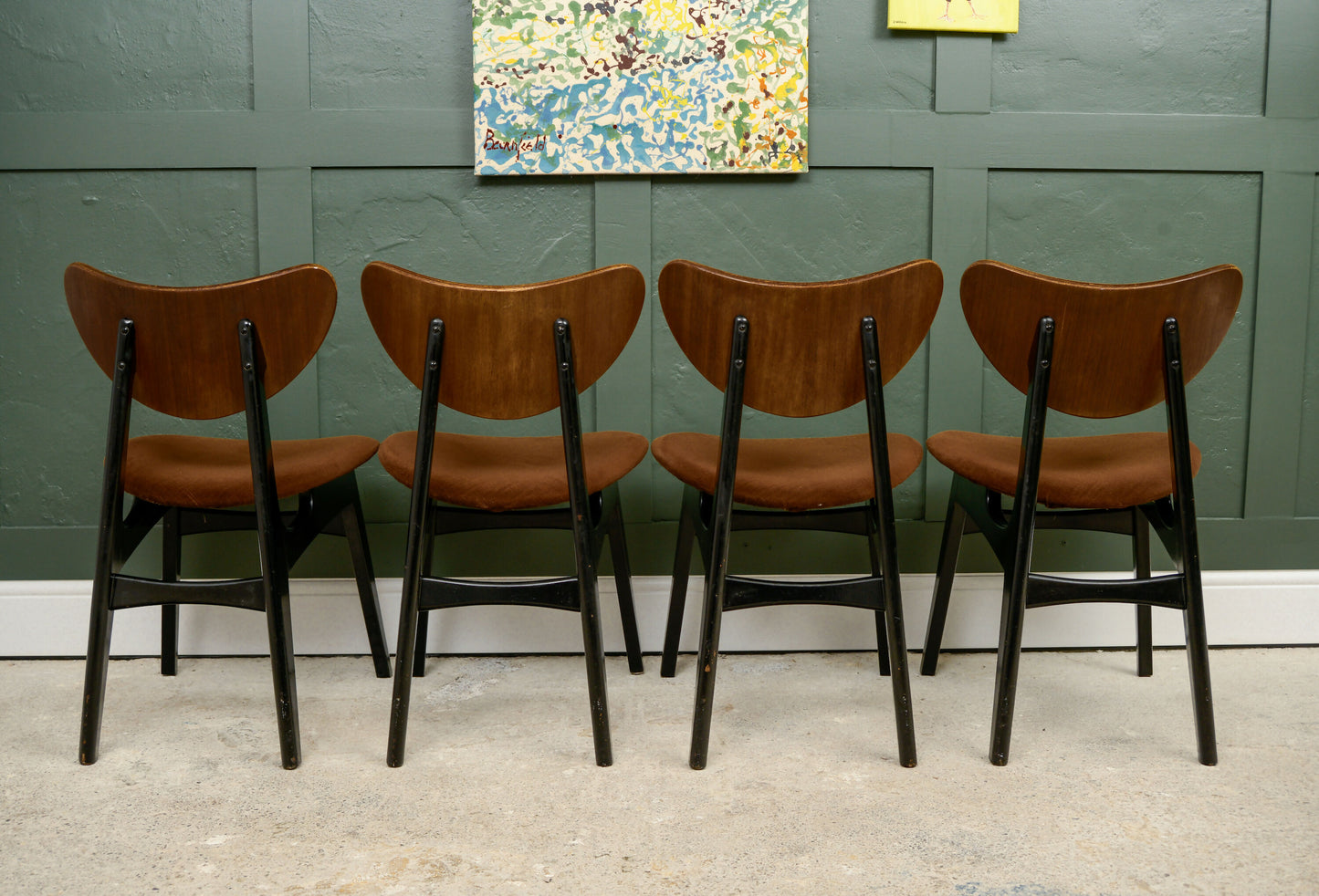 4 x G Plan Librenza Butterfly Back Dining Chairs - Tola Wood - E Gomme - 1960s