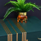 Mid Century modern Drawers,Green and Gold Chest of Drawers.