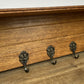 Coat Rack Vintage French Oak Wall Mounted 5 Hooks Carved Rack Hanger LOT 6203