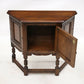 Old Charm Canted Table With Cupboard Finished In Tudor Brown FREE UK Delivery. SBR8978/1004D