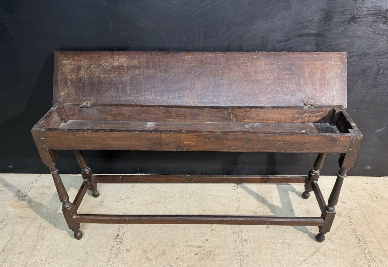 Rare Long Georgian Oak Joint Stool
