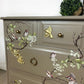 Neutral Blossom flight Stag Chest of Drawers