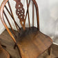 Vintage Set Of Four Oak Wheelback Dining Chairs