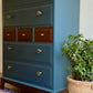 Stag Minstrel Chest of Drawers Upcycled in Two-Tone of Blue