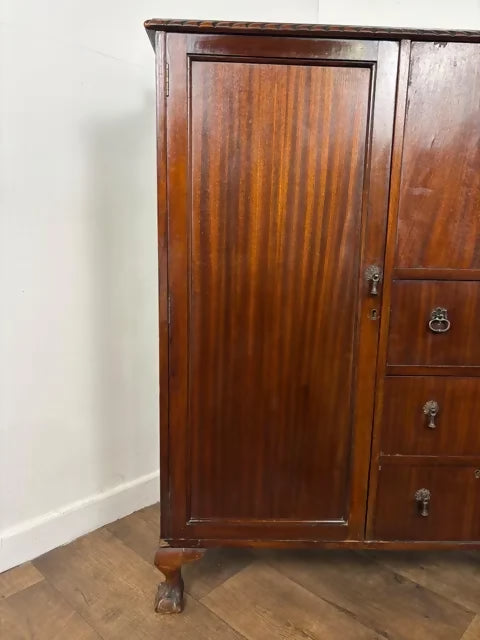 Vintage Mahogany Bureau Bookcase / Combination Cabinet