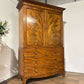 Georgian Flame Mahogany Linen Press