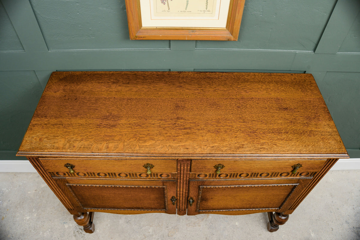 Early 20th Century Oak Sideboard Buffet - Ideal Bathroom Vanity Conversion