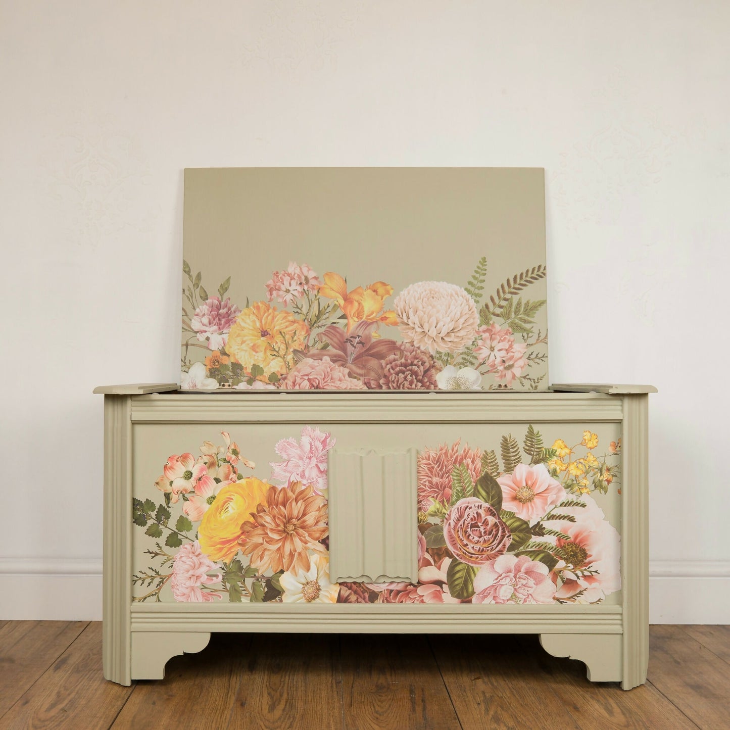 Vintage Oak Upcycled Blanket Box