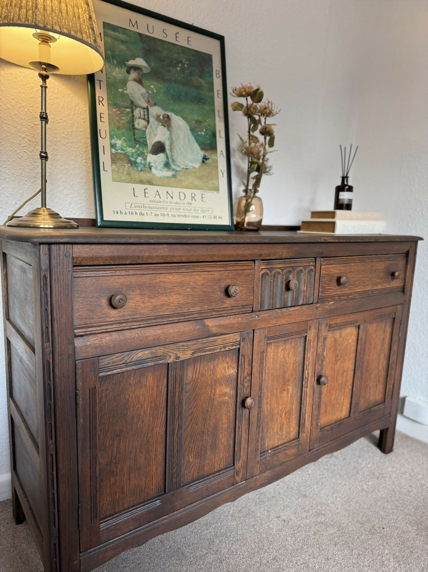 Ercol Colonial Solid Elm Sideboard