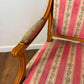 Pair of French Louis XVI Style Upholstered Armchairs