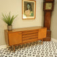 Vintage White and Newton Teak Mid Century Sideboard