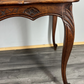 Coffee Table Vintage French Louis XV Cane Top Oak Carved Table LOT 3861