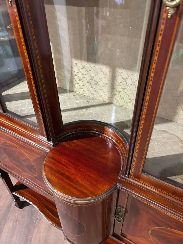 Edwardian inlaid mahogany display cabinet66