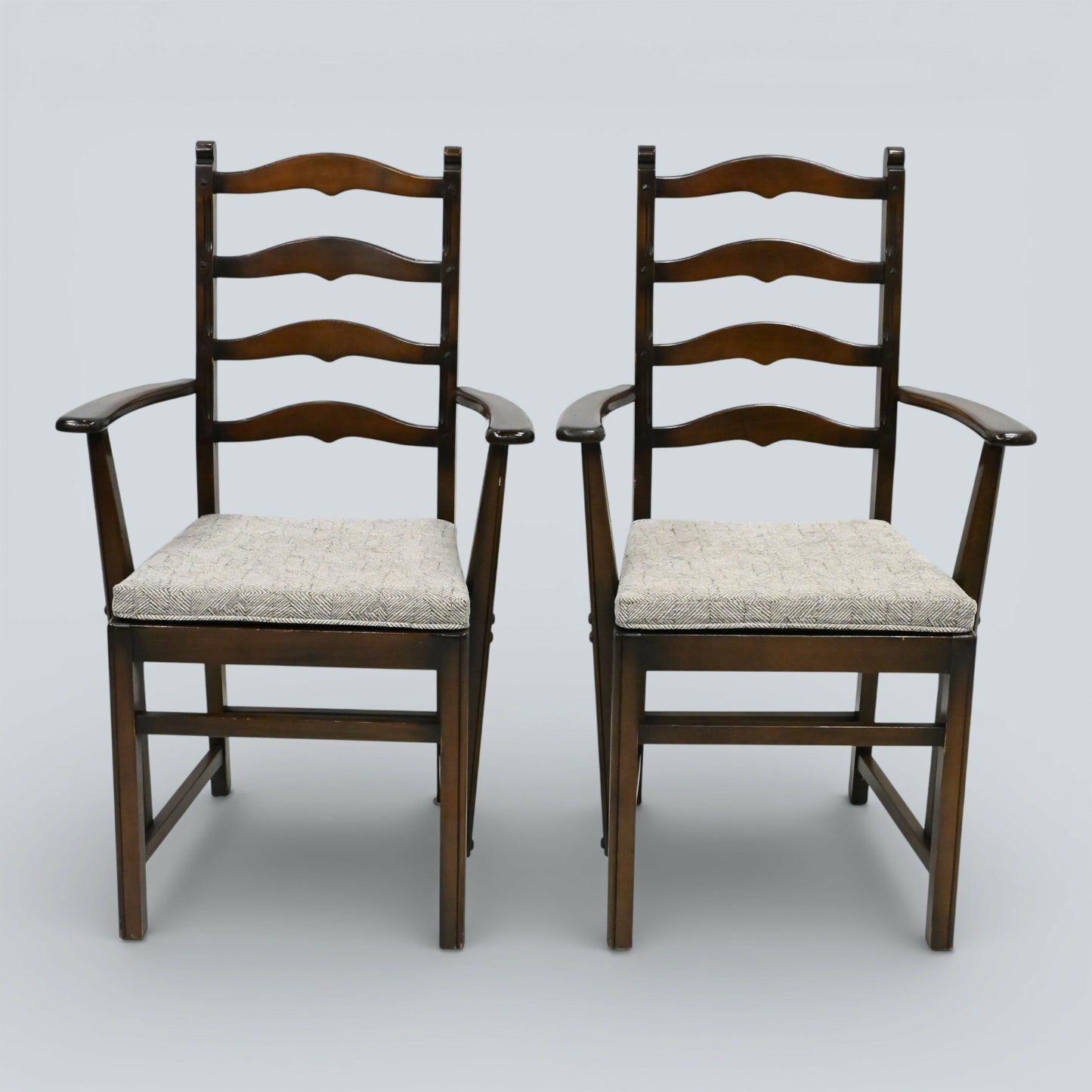 6 Ercol Dining Chairs 1970s Ladderback Inc 2 Carvers FREE Nationwide Delivery*