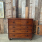 Antique Victorian Mahogany Large Chest of Four Drawers, c1870