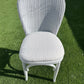 Lloyd loom early 21st century dining or accent chair. Off white with choice of fabric