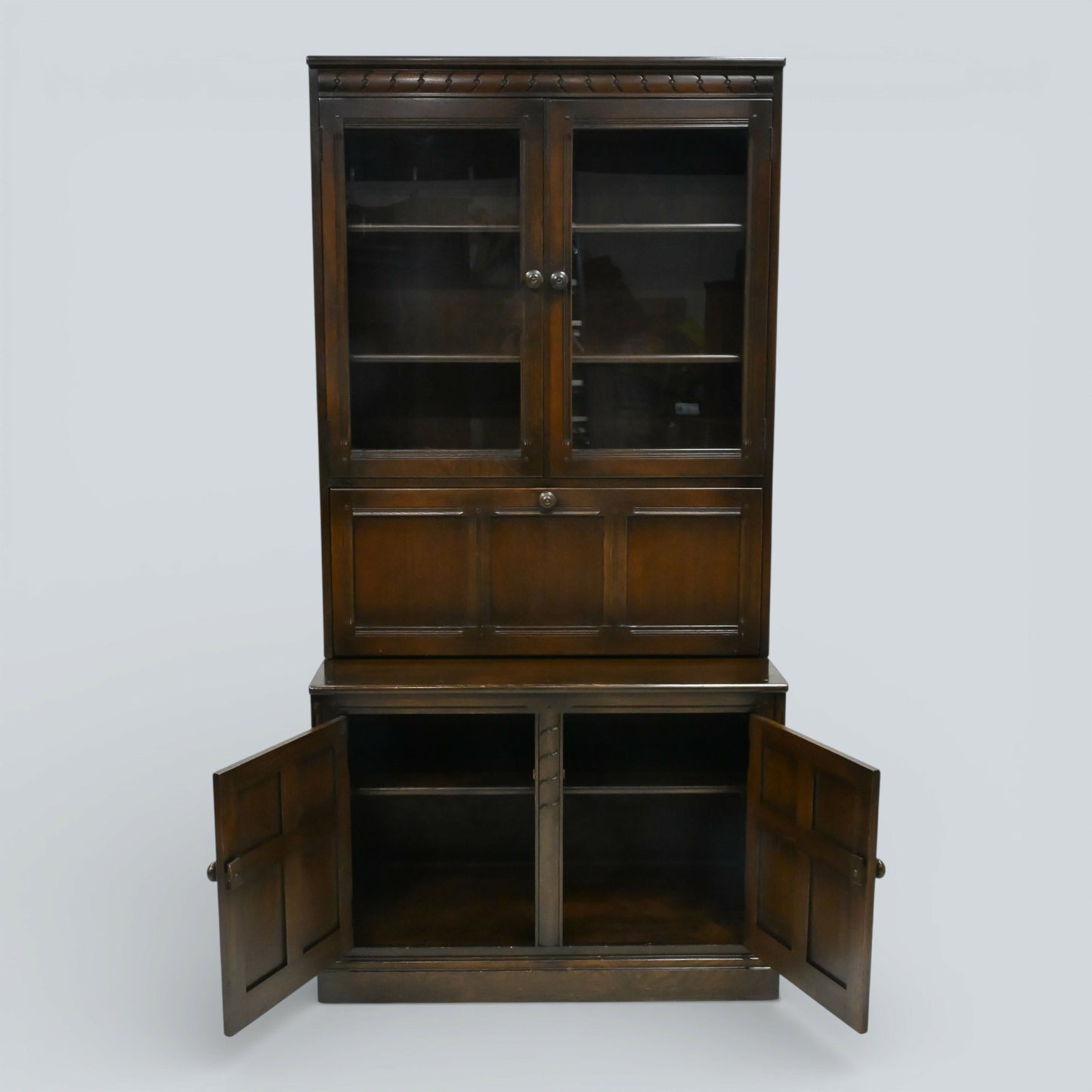 Ercol Mural Wall Unit Display/Drinks Cabinet Dark Finish FREE UK Delivery*