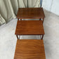 Vintage Mid Century Teak Nest Of Side Tables Scandi Danish Style Retro R981