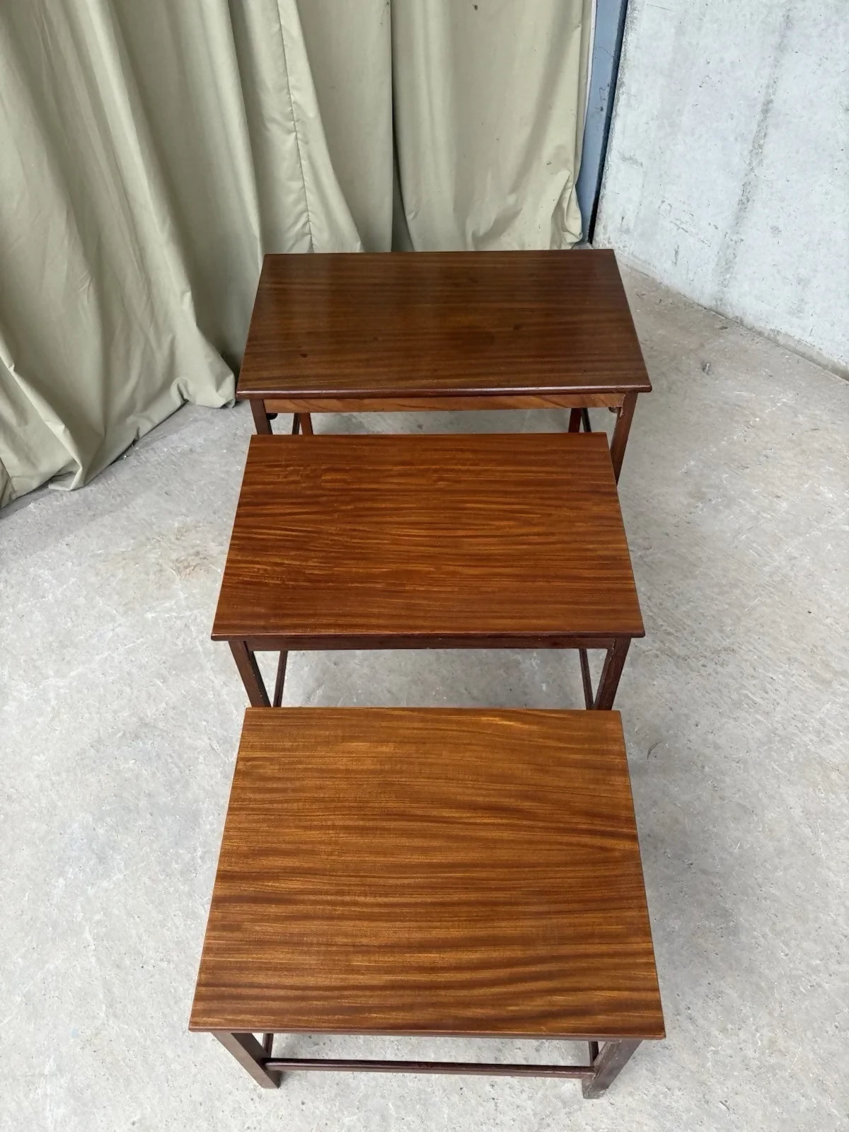 Vintage Mid Century Teak Nest Of Side Tables Scandi Danish Style Retro R981