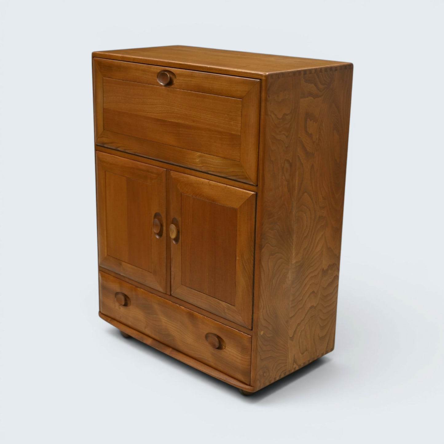 Ercol Drinks Cabinet Bureau Gin/Serving Cabinet Light Finish FREE UK Delivery