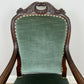 Armchair Antique French Style Walnut Upholstered Seat Carved Chair LOT 6286