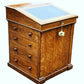 Vintage Victorian Light Oak Davenport Desk. Lamb Of Manchester, Gillows Design