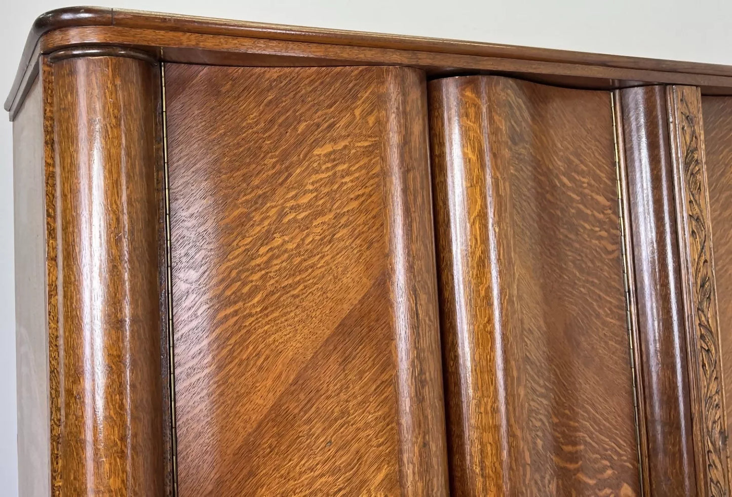 Wardrobe Vintage French Style Four Door Carved Armoire Cabinet LOT 6146