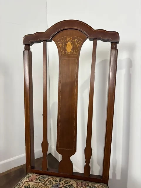 Pair of Edwardian Inlaid Mahogany Chairs