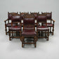 8 Old Charm Dining Chairs Studded Leather Upholstery Light Oak FREE UK Delivery*