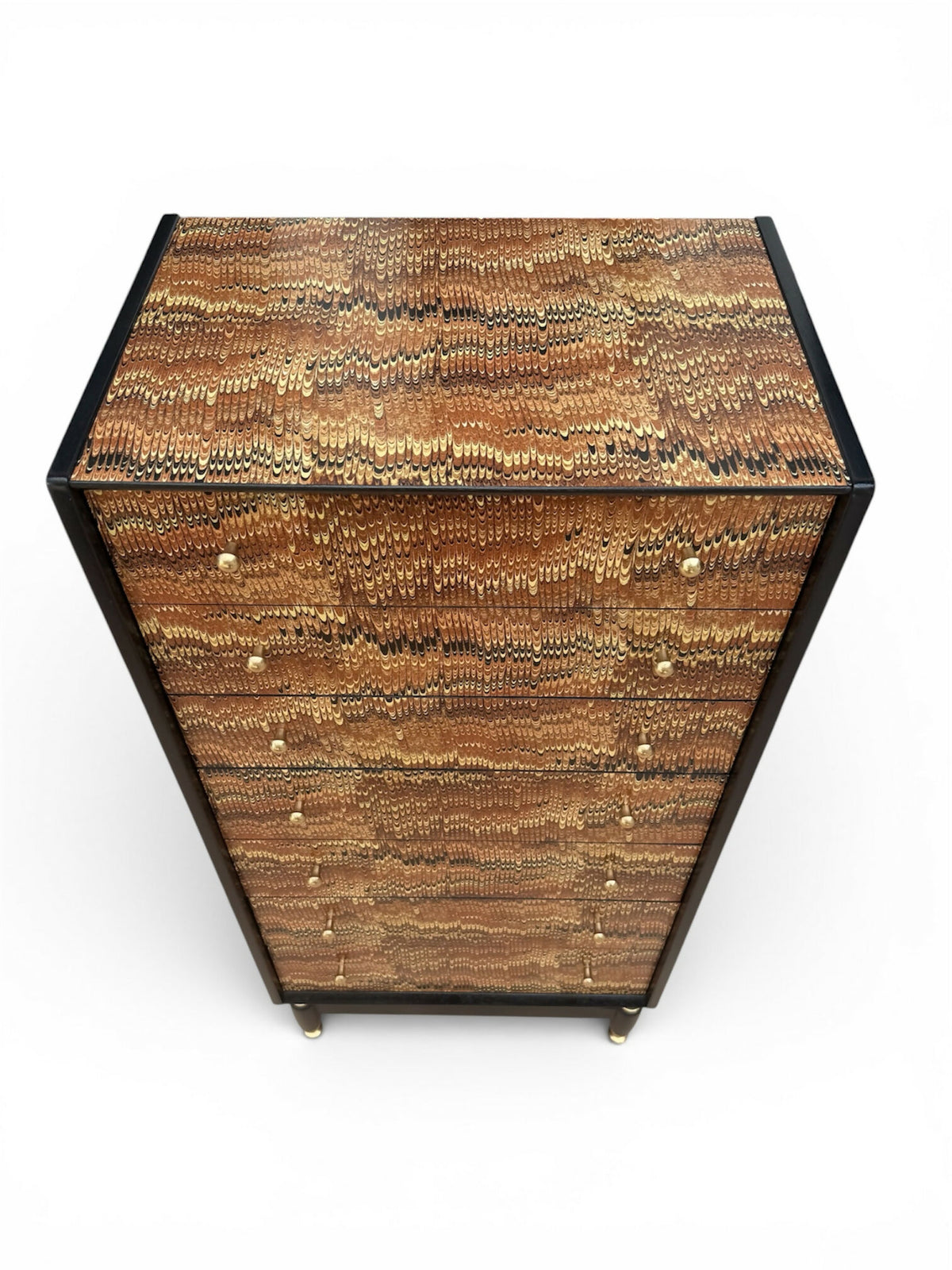 Vintage Black G Plan E Gomme large Chest of Drawers in Poodle & Blonde '1970 in Caffe'