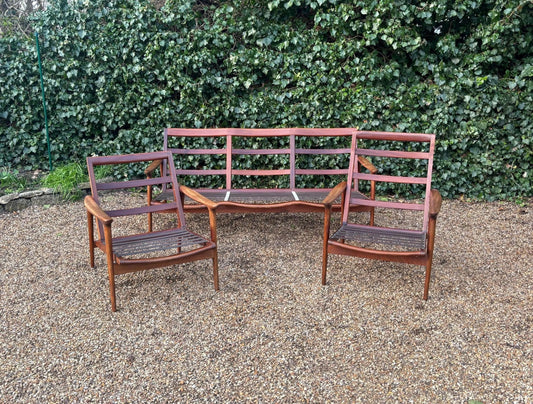 Mid Century Guy Rogers 'New Yorker' Lounge Suite Three Seater Sofa & Two Armchairs