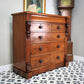 Scottish Mahogany Chest of Drawers Two Short Over Three Long Scroll Corbels